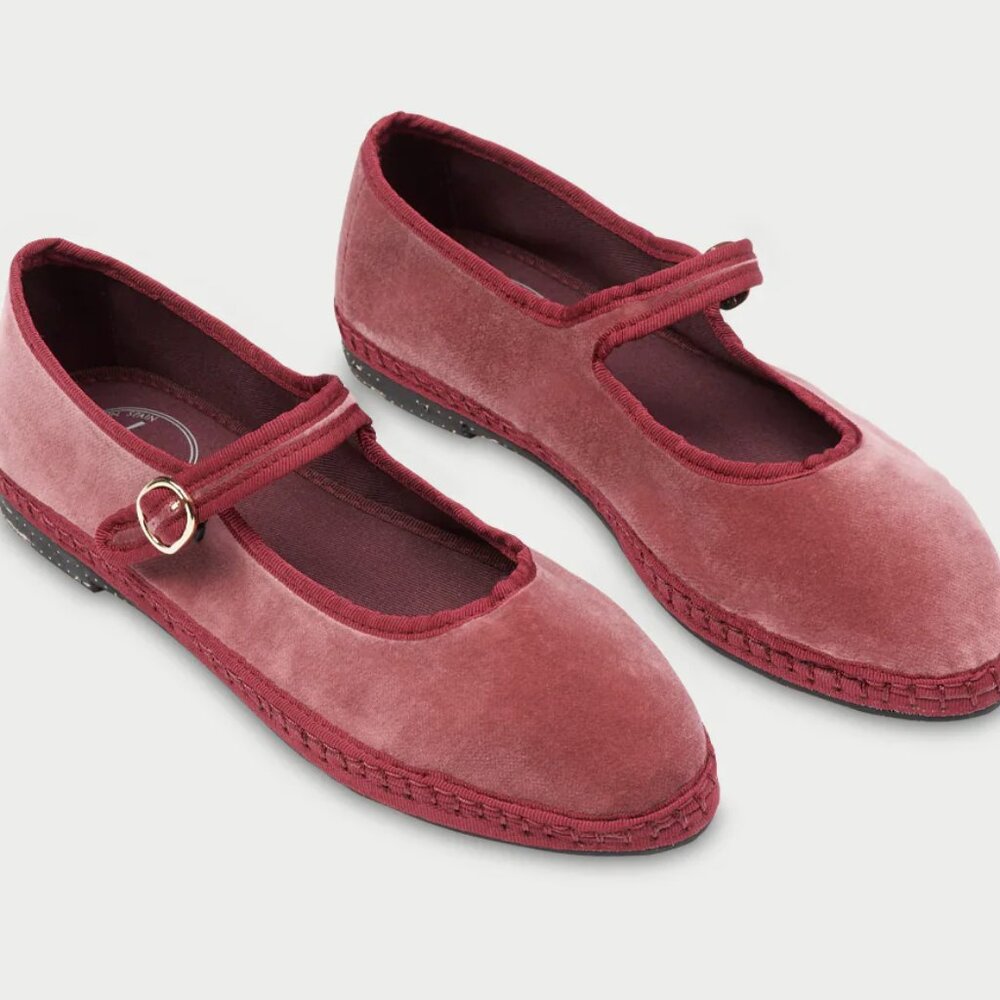 NIB Flabelus Velvet Mary Janes in Blush/Rose, Size 41 (US 10)